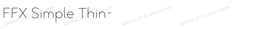 FFX Simple Thin字体转换
